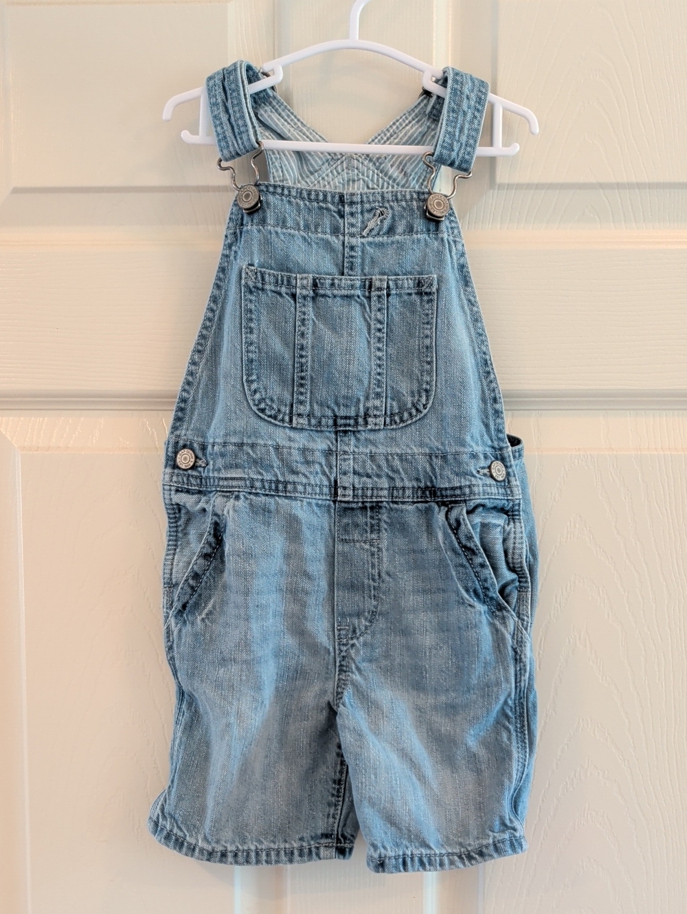 GAP Light Blue Denim Shortie Overalls 4T toddler